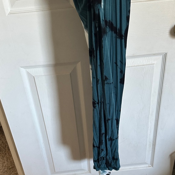 Mossimo Supply Co. Teal & White Tie-Dye Sleeveless Maxi Dress - Picture 5 of 5